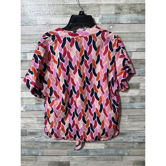 Women’s Linen Charter Club Blouse Multicolored Size Small - Picture 10 of 11